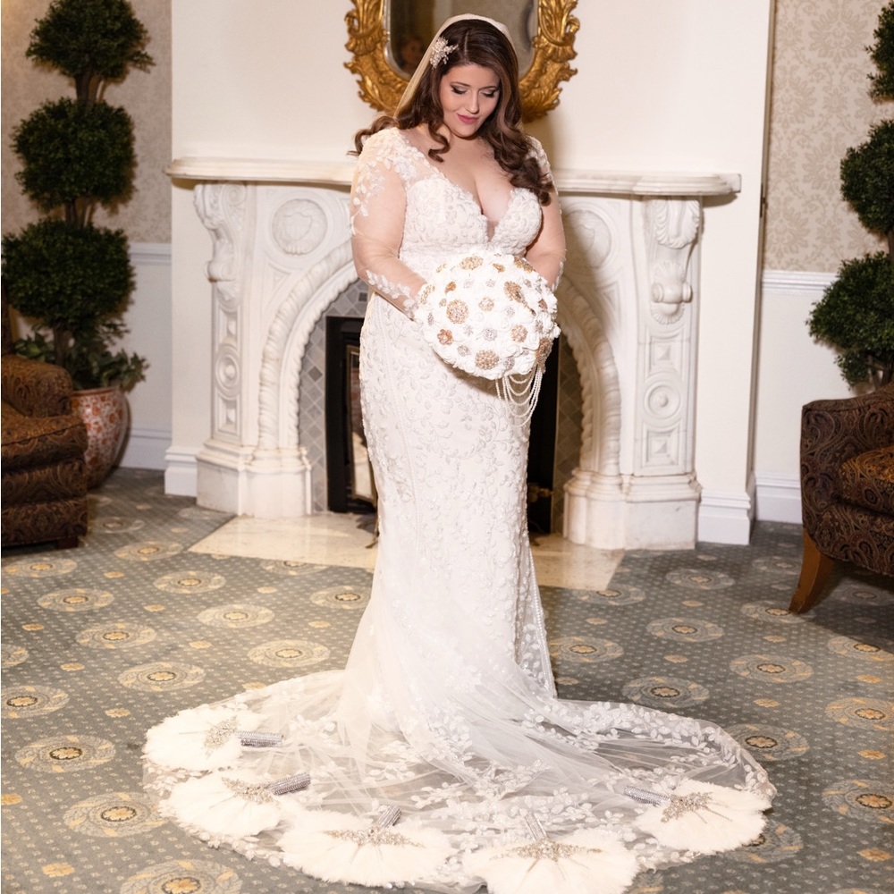 Glamorous Wedding Gown with train - Allure Bridals: Madison James collection